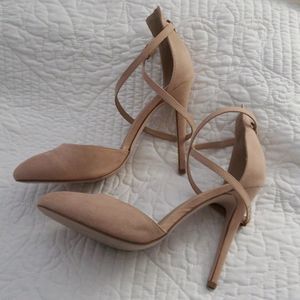 ASOS pink suede heels 8.5